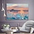 cheap Landscape Paintings-Oil Painting Handmade Hand Painted Wall Art Modern Seascape Sunrise Abstract Picture Home Decoration Decor Rolled Canvas No Frame Unstretched