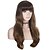 halpa Synteettiset trendikkäät peruukit-pitkä aaltoileva peruukki, jossa otsatukka naisille lämmönkestävät synteettiset hiukset luonnolliset, jotka etsivät päivittäistä käyttöä (ombre tuhkanruskea)