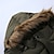 baratos Agasalhos-Casaco infantil masculino com capuz jaqueta de inverno guarnição de pele sintética manga longa verde azul preto liso parka 3-6 anos