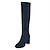 cheap Women&#039;s Boots-Women&#039;s Boots Ladies Shoes Valentines Gifts Riding Boots Party Daily Knee High Boots Block Heel Round Toe Vintage Casual PU Zipper Black Red Dark Blue