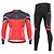 cheap Men&#039;s Cycling Clothing-Men&#039;s Cycling Jersey with Tights Cycling Jersey Set Long Sleeve Mountain Bike MTB Road Bike Cycling Green Dark Green Fuchsia Graphic Geometic Bike Clothing Suit 3D Pad Breathable Quick Dry Moisture