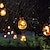 abordables LED String Lights-lumières d&#039;halloween extérieur ip65 étanche guirlandes solaires citrouille fantôme chauve-souris fée guirlandes lumières jardin fête halloween scène décoration lampe