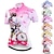 voordelige Damesshirts-21Grams Dames Wielrenshirt Korte mouw Fietsen Shirt Kleding Bovenlichaam met 3 achterzakken Bergracen Wegwielrennen Ademend Vochtregelerend Sneldrogend Achterzak Geel Roze Rood Flora Botanisch Sport