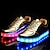 cheap Kids&#039; Sneakers-Boys Girls Sneakers LED Light up Shoes High Top USB Charging PU Non Slip Quick Charge Hip-Hop Dancing Shoes Little Kids(4-7ys) Big Kids(7years +) Running Shoes Silver Gold White