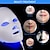 abordables Dispositivo de cuidado facial-Máscara facial led belleza rejuvenecimiento de la piel luz de fotón 7 colores máscara terapia arrugas acné apretar la piel herramienta facial maquinista