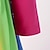 abordables Robes-Bébé Petit Fille Robe Bloc de couleur à imprimé arc-en-ciel Robe en Tulle Patchwork Fuchsia Lavande Coton Maxi manche longue Bohème Robes Hiver Automne Standard