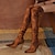 Χαμηλού Κόστους Γυναικείες Μπότες-Γυναικεία Μπότες Μεγάλα Μεγέθη Μπότες με τακούνι Καθημερινά Λεοπάρ Τίγρη Μπότες Πάνω από το Γόνατο Μπότες μηρών Χειμώνας Ψηλοτάκουνο Μυτερή Μύτη Λεοπαρδαλί Μοτίβο τίγρης Μαύρο