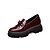 cheap Women&#039;s Slip-Ons &amp; Loafers-Women&#039;s Loafers &amp; Slip-Ons Work Daily Solid Colored Booties Ankle Boots Bowknot Flat Heel Round Toe Leather Loafer Wine Black
