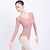 tanie Stroje baletowe-oddychający trykot baletowy / kombinezon solidny splicing damski trening wydajność długi rękaw wysoki nylon