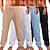 cheap Linen Pants-Men&#039;s Linen Pants Trousers Summer Pants Beach Pants Pocket Drawstring Elastic Waistband Plain Breathable Full Length Daily Fashion Casual Loose Fit Apricot Black