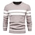cheap Men&#039;s Pullover Sweater-Men&#039;s Sweater Pullover Sweater Jumper Knit Knitted Striped Crew Neck Stylish Outdoor Home Clothing Apparel Fall Winter Black Blue S M L