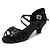 voordelige Dansschoenen voor kinderen-Dames Latin schoenen Salsa schoenen Prestatie Feest Oefenen Hakken Dikke hak Gesp Kruisriem Donker Bruin Zwart Wit