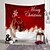 cheap Christmas Tapestry Hanging-Christmas Santa Claus Holiday Party Xmas Wall Tapestry Photography Background Art Decor Blanket Curtain Hanging Home Bedroom Living Room Decoration Tree Snowflake Candle Gift Fireplace