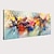 abordables Peintures Abstraites-peinture à l&#039;huile à la main peint à la main art mural abstrait rouge et jaunepaysage marin décoration de la maison décor toile roulée sans cadre non étiré