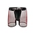 cheap Men&#039;s Exotic Underwear-Men&#039;s 1pack Sexy Panties Boxers Underwear Mesh Basic Nylon PU Pure Color Mid Waist Black White
