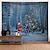 levne krajinářský gobelín-Vánoce Santa Claus dovolená party Vánoce velká stěna gobelín umění fotografie pozadí pozadí výzdoba závěsný domov ložnice obývací pokoj dekorace strom sob sněhulák los sněhová vločka svíčka dárek krb