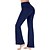 cheap Yoga Pants &amp; Bloomers-Women&#039;s High Waist Yoga Pants Side Pockets Bootcut Bottoms Comfy Quick Dry Soft Solid Color Black Gray Dark Blue Cotton Blend Yoga Fitness Gym Workout Summer Sports Activewear Micro-elastic