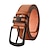 cheap Men&#039;s Belt-Men&#039;s Faux Leather Belt PU Belt Black Brown Alloy Plain Daily Wear Going out Weekend