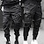 cheap Cargo Pants-Men&#039;s Cargo Pants Cargo Trousers Joggers Techwear Drawstring Elastic Waist Multi Pocket Plain Ankle-Length Casual Weekend Cotton Streetwear Hip Hop Black