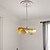 cheap Island Lights-46 cm LED Pendant Lights Lotus Leaf-Shaped Metal Lampshade Creative Hanging Lamp Lantern Design Flush Mount Metal Electroplated Modern 220-240V