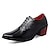 cheap Men&#039;s Oxfords-Men&#039;s Oxfords Derby Shoes Formal Shoes Dress Shoes Height Increasing Shoes Business British Christmas Party &amp; Evening Xmas PU Lace-up Black White Red Spring Fall