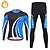 cheap Men&#039;s Clothing Sets-21Grams® Men&#039;s Long Sleeve Cycling Jersey with Tights Winter Fleece Spandex Polyester Blue / Black Bike Clothing Suit 3D Pad Breathable Quick Dry Moisture Wicking Back Pocket Sports Geometric