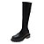 cheap Women&#039;s Boots-Women&#039;s Boots Daily Solid Colored Knee High Boots Chunky Heel Round Toe PU Zipper Black Beige