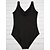 cheap One-piece swimsuits-Women&#039;s Swimwear One Piece Monokini Bathing Suits Plus Size Swimsuit Tummy Control Push Up Slim Solid Color Black Plunge Bathing Suits New Fashion Classic / Strap / Sports / Padded Bras / Strap