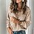 cheap Sweaters-Women&#039;s Pullover Sweater jumper Jumper Cable Crochet Knit Knitted V Neck Solid Color Daily Weekend Stylish Casual Drop Shoulder Winter Fall Pink Khaki S M L / Long Sleeve / Regular Fit