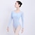 billige Ballettdrakt-pustende ballett trikot / onesie solid spleising kvinners trening ytelse langermet høy nylon
