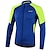cheap Cycling Clothing-Men&#039;s Long Sleeve Cycling Jersey Bike Jersey Top with 3 Rear Pockets Breathable Quick Dry Reflective Strips Mountain Bike MTB Road Bike Cycling White Green Dark Blue Polyester Sports Clothing Apparel