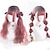 tanie Peruki kostiumowe-Długie ombre kolorowe syntetyczne cosplay lolita harajuku peruka z grzywką naturalne faliste peruki różowy fioletowy niebieski codzienne peruki halloween peruka