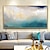 cheap Landscape Paintings-Oil Painting Handmade Hand Painted Wall Art Modern Blue Gold Foil Abstract Picture Home Decoration Decor Rolled Canvas No Frame Unstretched