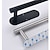 preiswerte Toilettenpapierhalter-Selbstklebender Toilettenpapierhalter zur Wandmontage, Edelstahl-Toilettenpapierrollenhalter, Tissue-Rolle (schwarz/chrom)