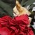 preiswerte Hundekleidung-Hund Kleid rot Bowknot Tutu Gaze Rock Luxus Welpen Prinzessin Kleid Hochzeit Geburtstag Party Weste Bekleidung Haustier Kleidung für Hunde und Katzen