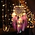 billige Indretnings- og natlamper-dreamcatcher vægdekor fjerlampe kreativ lanterne jul bryllup ferie stue balkon havedekoration