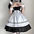 Χαμηλού Κόστους Κοστούμια Anime-Εμπνευσμένη από Στολές Ηρώων Κοστούμια υπηρέτριας Anime Στολές Ηρώων Ιαπωνικά Κοστούμια Cosplay Φορέματα Φόρεμα Καλσόν Λαιμοδέτης Για Γυναικεία