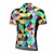 cheap Men&#039;s Jerseys-21Grams Men&#039;s Cycling Jersey Short Sleeve Bike Jersey Top with 3 Rear Pockets Mountain Bike MTB Road Bike Cycling Breathable Front Zipper Quick Dry Back Pocket Red / Green Blue Sky Blue Rainbow Plaid