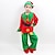 tanie Stroje na Boże Narodzenie-Strój Mikołaja Święty Mikołaj Kostium Cosplay Stroje Świąteczna sukienka Kostium elfa Dla chłopców Dla dziewczynek Specjalne Święta Święta Karnawał Bal maskowy Dla dzieci Święta Poliester Top Spodnie