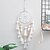 abordables Atrapasueños-Atrapasueños blanco regalo hecho a mano con un anillo de plumas decoración colgante de pared arte campanas de viento estilo boho decoración del hogar