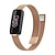 billige Urremme til Fitbit-1 pcs Smartwatch bånd Kompatibel med Fitbit Luxe Rustfrit stål Smartwatch Rem Justerbar Åndbart Justerbar Magenitic Milanesisk rem Metal band Udskiftning Armbånd