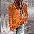voordelige Dameshoodies &amp; sweatshirts-Dames Trui met capuchon Effen Lapwerk V-hals Dagelijks niet-afdrukken Sportkleding Streetwear Hoodies Sweatshirts Ruimvallend Zwart Oranje Lichtgrijs