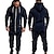 abordables sudaderas basicas-Hombre Tracksuit Mono Sudadera Con Capucha Calle Casual Ropa Deportiva Cerrar Color sólido Azul marinero Gris Oscuro Vino Poliéster Ropa de Deporte Primavera