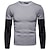 cheap Men&#039;s Clothing-Men&#039;s T shirt Bishop Sleeve Color Block Round Neck Medium Spring &amp; Summer Gray Silver Gray
