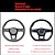 Χαμηλού Κόστους Καλύμματα για Τιμόνι Αυτοκινήτου-καλύμματα τιμονιού κάλυμμα τιμονιού με σχέδιο από ανθρακονήματα για γυναίκες&amp;amp;Ανδρικό, ασφαλές και αντιολισθητικό αξεσουάρ αυτοκινήτου μπλε / ροζ που κοκκινίζει / μαύρο για καθολικά όλα τα χρόνια