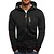 cheap Basic Hoodie Sweatshirts-men&#039;s hooded sweater, light, long sleeves, with zip, size l, black