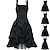 cheap Historical &amp; Vintage Costumes-Punk &amp; Gothic Medieval Cocktail Dress Vintage Dress Dress Masquerade Goth Girl Plus Size Women&#039;s Halloween Halloween Prom Festival Dress Summer