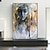 cheap People Paintings-Oil Painting Handmade Hand Painted Wall Art Modern Abstract Figure Portrait Decoration Decor Rolled Canvas No Frame Unstretched