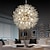 voordelige Eilandlichten-40/50/55/60 cm led hanglamp spoetnik ontwerp wereldbol ontwerp metaal moderne stijl bloemen stijl wereldbol gegalvaniseerd artistiek modern 220-240v