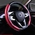 halpa Ohjauspyörän suojukset-ohjauspyörän suojukset hiilikuitukuvioinen ohjauspyörän päällinen naisille&amp;amp;Mies,turvallinen ja luistamaton autotarvike sininen / punertava vaaleanpunainen / musta universaaliin kaikkiin vuosiin